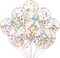 12 Inch Thickened Clear Latex Balloon(Rainbow Confetti Balloons-paper)